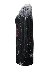 Load image into Gallery viewer, Printed V-Neck Long Sleeve Dress
