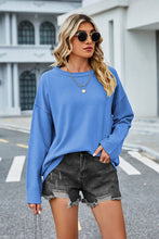 Load image into Gallery viewer, Round Neck Dropped Shoulder Sweater
