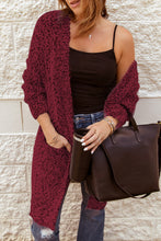 Load image into Gallery viewer, Fuzzy Popcorn Knit Open Front Longline Cardigan
