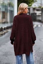 Load image into Gallery viewer, Open Front Dropped Shoulder Longline Cardigan
