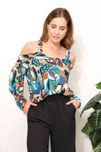 Load image into Gallery viewer, Sew In Love  Full Size High Neck Off Shoulder Criss Cross Top
