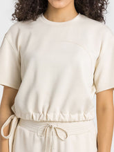 Load image into Gallery viewer, Drawstring Hem Short Sleeve Sports T-Shirt
