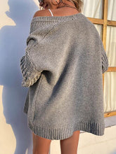 Load image into Gallery viewer, Open Front Cable-Knit Cardigan
