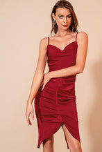 Load image into Gallery viewer, Spaghetti Strap Ruched V-Neck Dress
