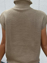 Load image into Gallery viewer, Mixed Knit Turtleneck Sweater Vest
