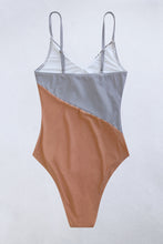 Load image into Gallery viewer, Striped Spaghetti Strap V-Neck One-Piece Swimsuit
