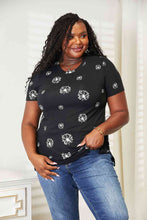 Load image into Gallery viewer, Double Take Dandelion Print Round Neck T-Shirt
