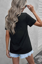 Load image into Gallery viewer, SLAY GOLDEN Distressed Round Neck Tee
