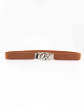 Load image into Gallery viewer, Zinc Alloy Buckle Elastic PU Belt
