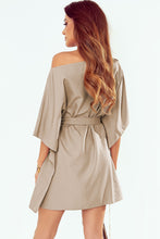 Load image into Gallery viewer, Tie Waist One-Shoulder Mini Dress
