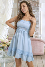 Load image into Gallery viewer, Spaghetti Strap Lace Trim Zip-Back Dress
