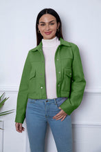 Load image into Gallery viewer, Snap Down Collared Neck Jacket
