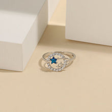 Load image into Gallery viewer, Planet Shape Inlaid Zircon 925 Sterling Silver Ring
