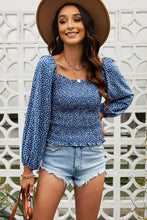 Load image into Gallery viewer, Floral Smocked Balloon Sleeve Top
