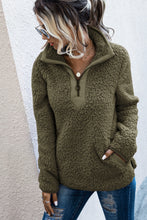 Load image into Gallery viewer, O-ring Zip Half Placket Teddy Top
