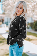 Load image into Gallery viewer, Dandelion Print Round Neck Slit Sweatshirt

