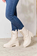 Load image into Gallery viewer, East Lion Corp Zip Back Lace-up Front Combat Boots
