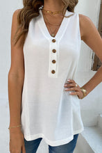 Load image into Gallery viewer, Buttoned V-Neck Tank
