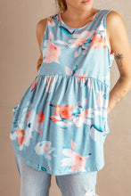 Load image into Gallery viewer, Floral Peplum Tank Top
