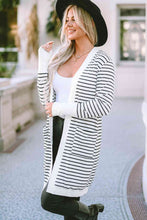 Load image into Gallery viewer, Striped Open Front Longline Cardigan
