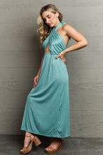 Load image into Gallery viewer, Ninexis Know Your Worth Criss Cross Halter Neck Maxi Dress
