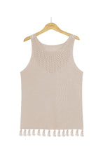 Load image into Gallery viewer, Tassel Hem Sleeveless Knit Tank
