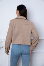 Load image into Gallery viewer, Snap Down Collared Neck Jacket
