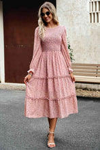 Load image into Gallery viewer, Smocked Flounce Sleeve Midi Dress
