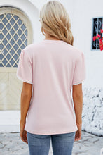 Load image into Gallery viewer, Round Neck Petal Sleeve T-Shirt
