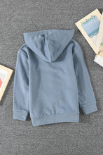 Load image into Gallery viewer, Girls Zip-Up Drawstring Hooded Jacket with Pockets
