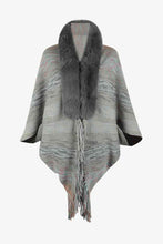 Load image into Gallery viewer, Open Front Fringe Hem Poncho
