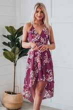 Load image into Gallery viewer, Floral Cutout High-Low Lace Back Dress
