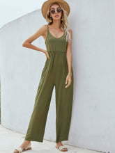 Load image into Gallery viewer, Adjustable Spaghetti Strap Jumpsuit with Pockets
