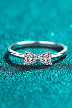 Load image into Gallery viewer, Moissanite Bow Rhodium-Plated Ring
