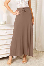 Load image into Gallery viewer, Double Take Full Size Soft Rayon Drawstring Waist Maxi Skirt Rayon
