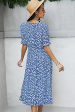 Load image into Gallery viewer, Ditsy Floral Button Down Midi Dress with Pockets
