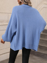 Load image into Gallery viewer, Button Down Horizontal-Ribbing Longline Cardigan
