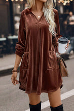 Load image into Gallery viewer, Johnny Collar Pocketed Mini Dress
