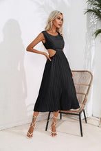 Load image into Gallery viewer, Cutout Ruched Round Neck Tank Dress
