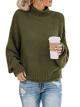 Load image into Gallery viewer, Turtleneck Dropped Shoulder Sweater
