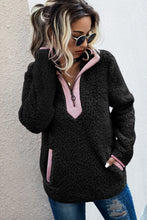 Load image into Gallery viewer, O-ring Zip Half Placket Teddy Top
