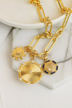 Load image into Gallery viewer, Zircon Sun Pendant Chunky Chain Necklace
