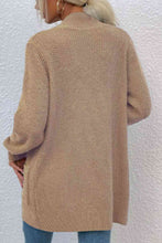 Load image into Gallery viewer, Open Front Rib-Knit Cardigan with Pockets
