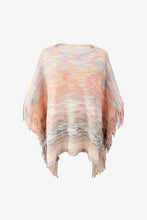 Load image into Gallery viewer, Round Neck Fringe Detail Poncho
