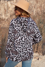 Load image into Gallery viewer, Leopard Print Kangaroo Pocket Hoodie
