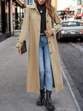 Load image into Gallery viewer, Collared Neck Button Front Trench Coat
