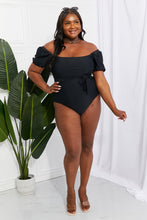 Load image into Gallery viewer, Marina West Swim Salty Air Puff Sleeve One-Piece in Black
