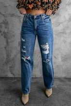 Load image into Gallery viewer, Distressed High Waist Jeans with Pockets
