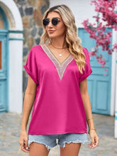 Load image into Gallery viewer, V-Neck Cuffed Blouse
