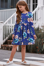 Load image into Gallery viewer, Girls Floral Long Sleeve Dress with Pockets
